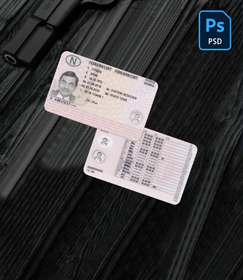 Norway driving license 2018-present PSD
